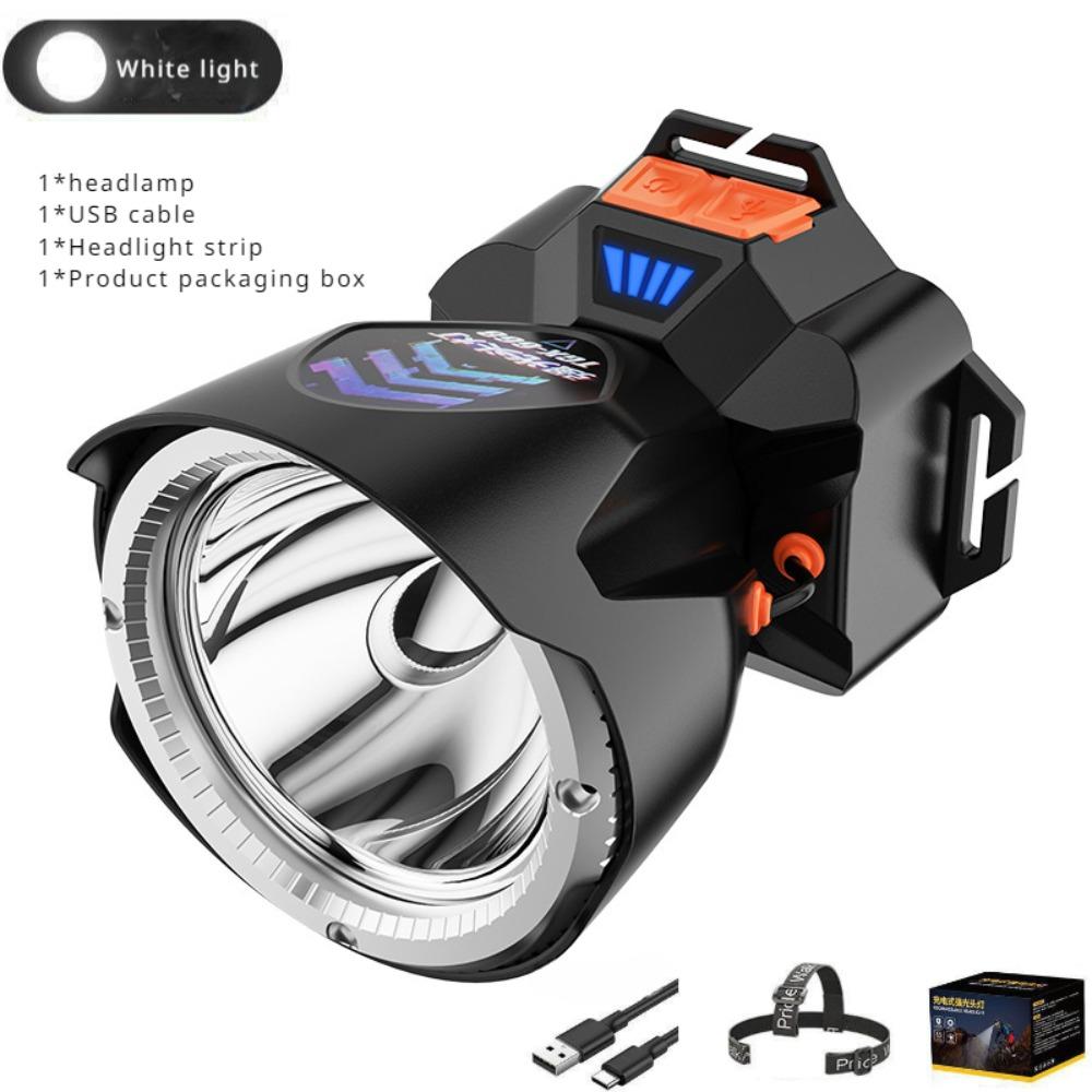 

Перезаряжаемый Налобный Фонарь с Ярким Светом Электрический Дисплей Водонепроницаемый Ночной Рыболовный Налобный Фонарь Аварийная Зарядка Долгое Время Работы Батареи белый