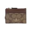 COACH PVC ID Holder, Key Pouch, Card Holder Mini Women's Brown Monogram 88208-IME74