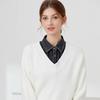 Detachable Denim Fake Collar Sharp Collar False Blouse Collar Adjustable Neckline  Decorative Shirt