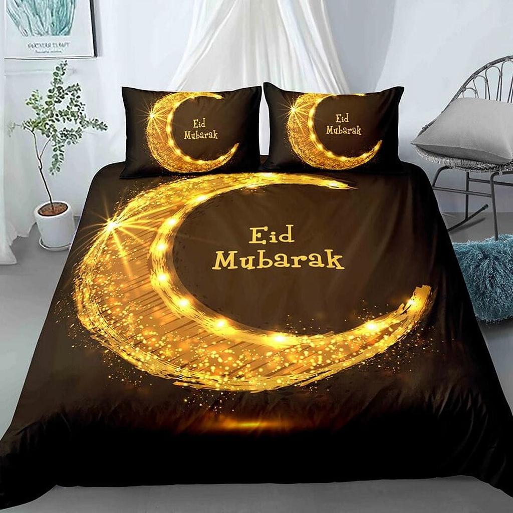 Cartoon Crescent Moon Bedding Set Duvet Cover Children Bedroom Quilt Cover Suitable Childrens Kids And AdultsComfortable Worm