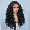 Long Curly Hair High Quality Synthetic Wigs  Bouncy Curly Wave HD Lace Front Heat Resistant Synthetic Lace Wigs