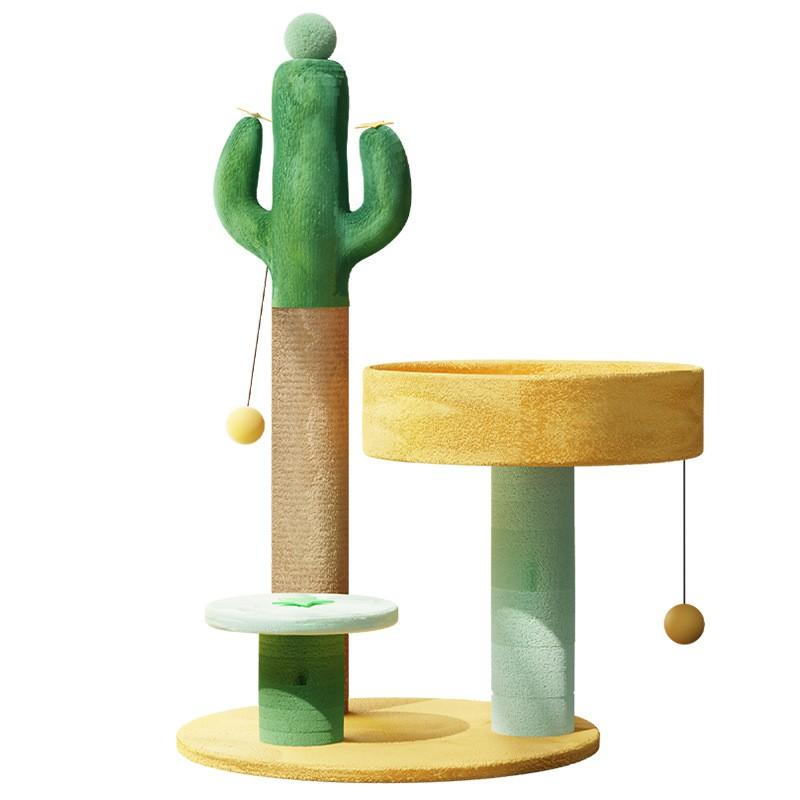 Compact Cat Scratching Post With Flower Design Climbing Platform Toy Indoor Cats