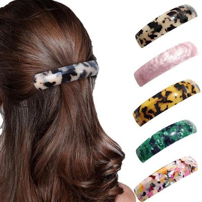 Hairpin Wide-Edge Arc Design Smooth Hair Styling Spring Hair Clip Lightweight Decorative Hair Accessory