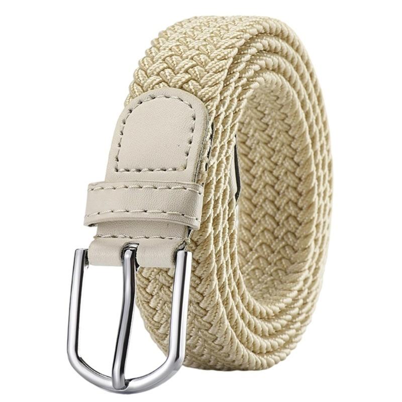 Stretchable Woven Nylon Belt Adjustable Waist Sizing Comfortable Wear Girdle Unisex Design Waistband Clothing Accessory