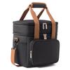 Double Layer Crossbody Lunch Bags Large Capacity Cooler Thermal Insulation Picnic Food Beverage Bag Outdoor Ice Bag Travel Bag
