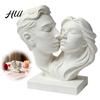Romantic Art Sculpture 3D Printed Couple Hugging Kissing Statue, Modern Minimalist Artistic Bust for Home Desk Shelf, Decor Ornament, Unique