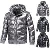 Jachetă de modă pentru bărbați, casual, cu glugă, la modă, de stradă, motociclist, culoare solidă