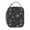 Sun And Moon Pattern Insulated Lunch Bag for Women Children Leakproof Food Boxes Thermal Lunch Box Tote