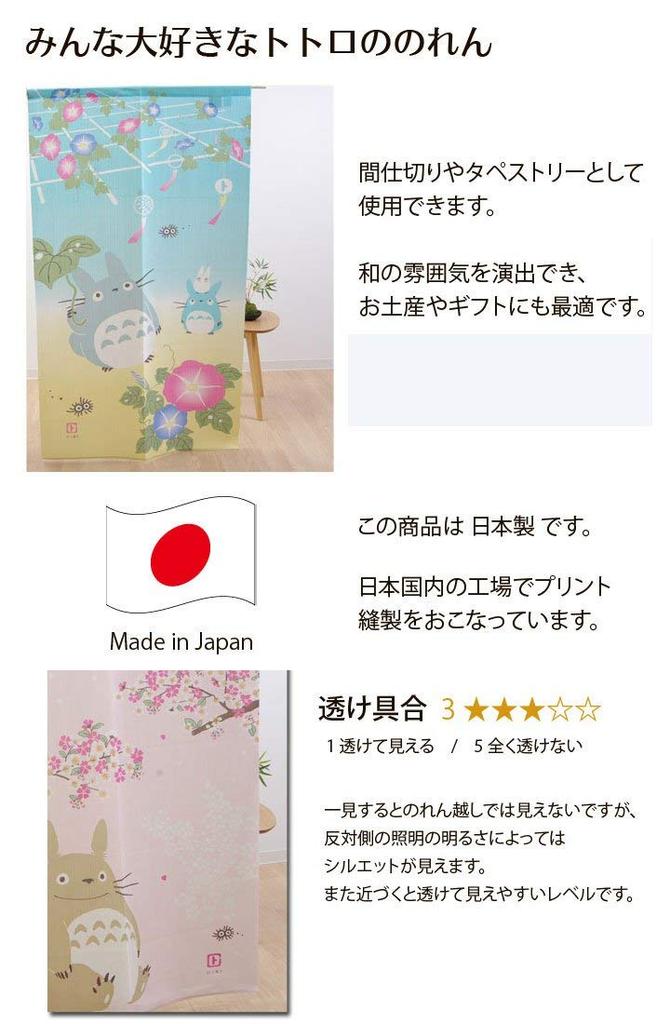 Noren My Neighbor Totoro Lucky Invitation Series 85 X 150cm Gourd Pattern (10732)