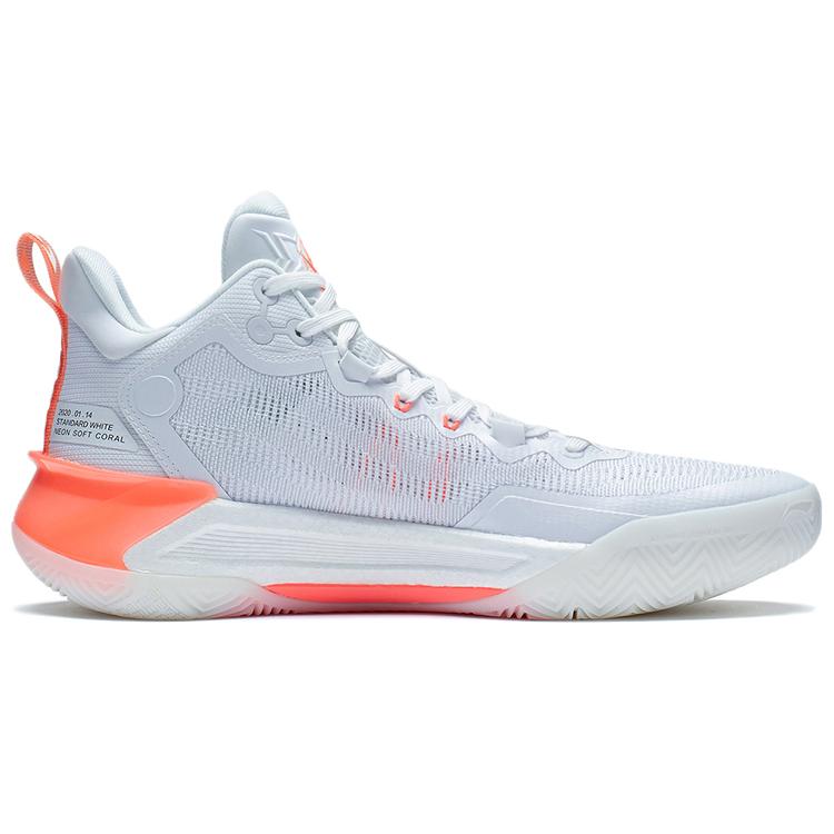 Li Ning Liren 3 Blade OG Cushioning Slip Resistant Abrasion Resistant Mid Top Basketball Shoes Men's White ABAS089-6