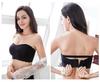 Plus Size Strapless Push-Up Anti-Slip Bra - Large Cup, Thin Style, Invisible Adhesive, Women's Bandeau.