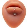 Anello per labbra per occhi alla moda, piercing per labbra in acciaio inossidabile, anelli per labret, piercing per setto per unghie a forma di cuore, farfalla, luna, loto