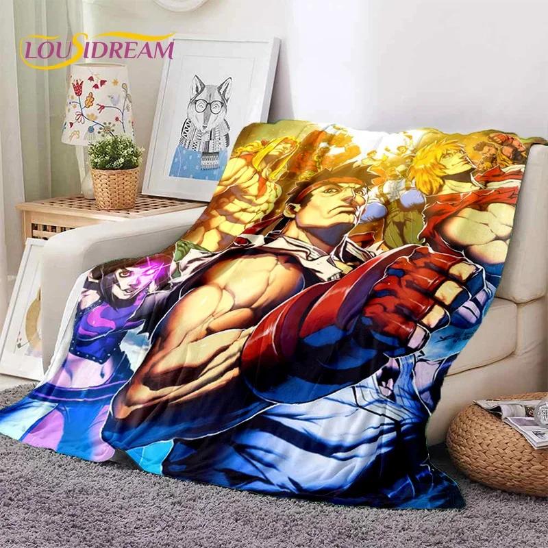 Retro Game Street Fighter SF Soft Flannel Blanket for Beds Bedroom Sofa Picnic,Throw Blanket for Cover Outdoor Leisure Nap Gift