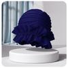 Women Ruffle Swim Cap Stretchy Ear Cover Hat Long Hair Protection Cap