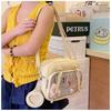 Pu Chiikawa Cartoon Doubles Shoulder Bags Girls Clear Backpack Colors Multi