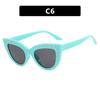 Diamond-encrusted cat's eye sunglasses, new European and American fashion sunglasses, women's trendy personality sunglasses, concave shape