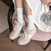 Inner height-increasing German training shoes women's autumn new Auruofeng lace Forrest Gump ballet platform sports and leisure shoes