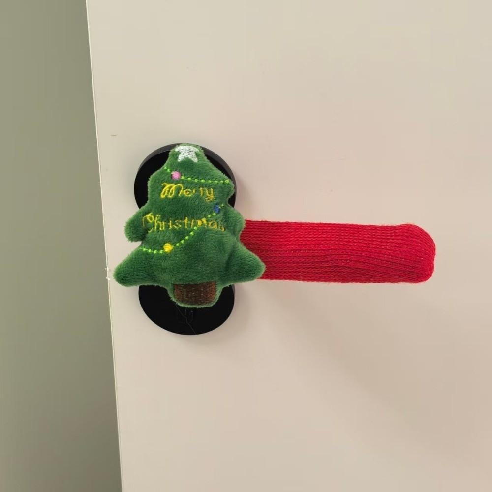 Love Heart Christmas Door Handle Covers Santa Claus Christmas Decorations Bathroom Door