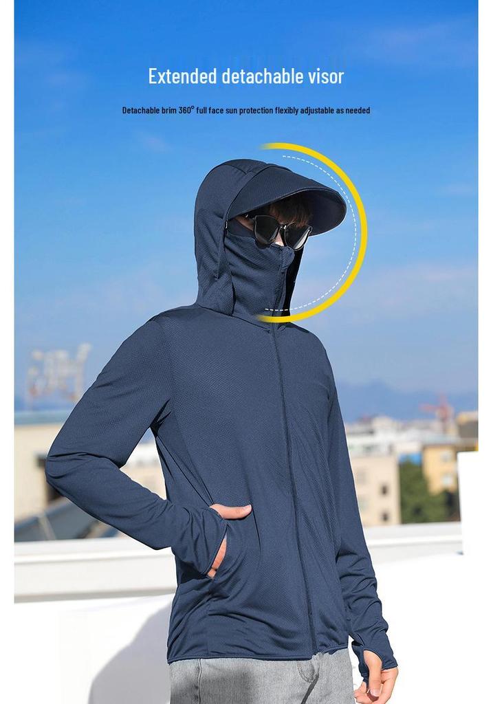 Sommer Ice Silk Atmungsaktive UV-Schutzjacke für das Angeln im Freien