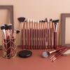 BEILI Professional Face Makeup Brushes Red Eyeshadow Blush Foundation Makeup Brush Set Goat Hair Blending Pedzle Do Makijazu