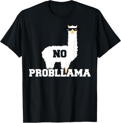 Kein Probllama Lustiges Lama Wortspiel Cooles Tier Zitat T-Shirt