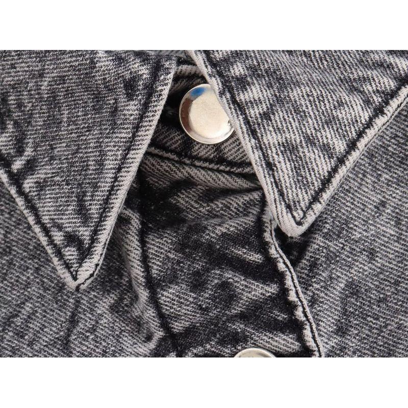 Kaslead New Arrival Women's Clothing Fashion Style Fashion All-Match Minimalist Denim Jacket Coat 0108034