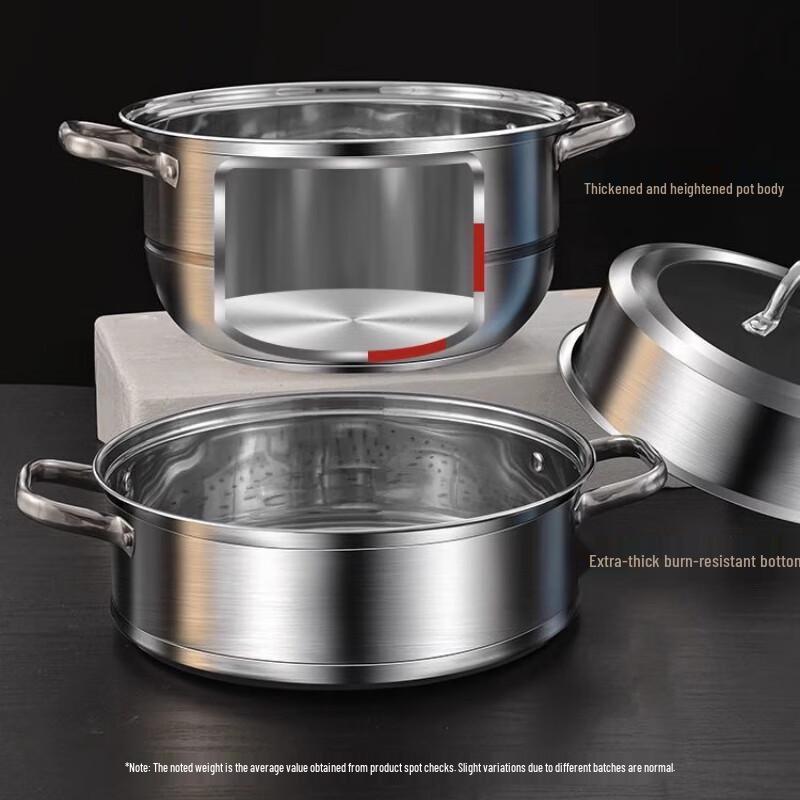 304 Stainless Steel Double Layer Steamer Pot