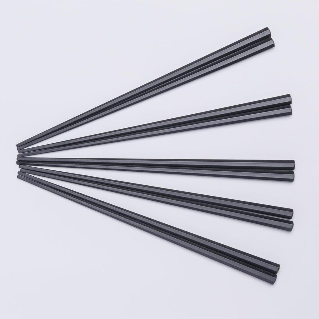 5 commercial for octagonal made in 264857 Dishwasher-safe chopsticks, 23cm, pairs, use, resin, guests, tip, black, Japan,