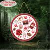2D Flat Heart-Shaped Acrylic Decoration Sign, Red Rose, Chocolate, and Cupcake Design, Suitable for wall decoration, porch, room, villa, accents Home,