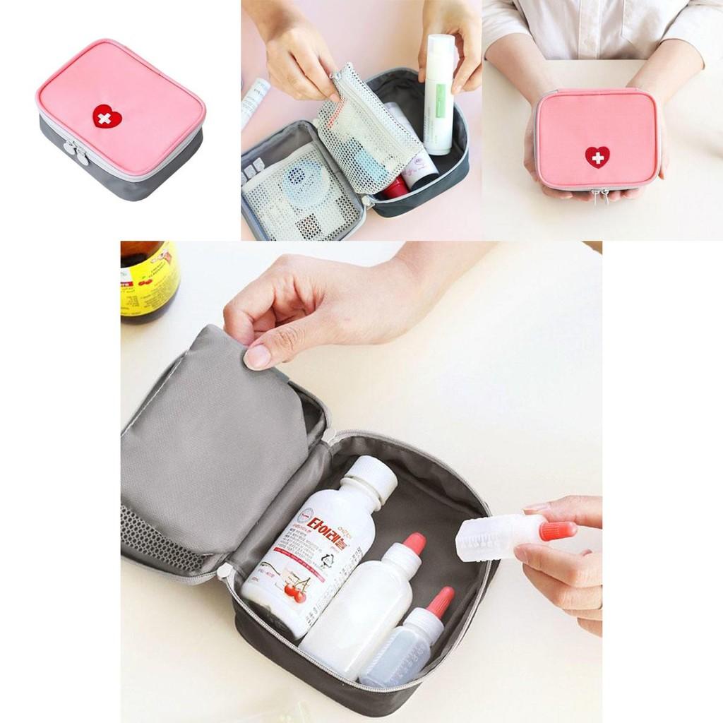 Borsa Portatile Quadrata Mini Multifunzionale per Conservazione Pillole, Farmaci e Cosmetici