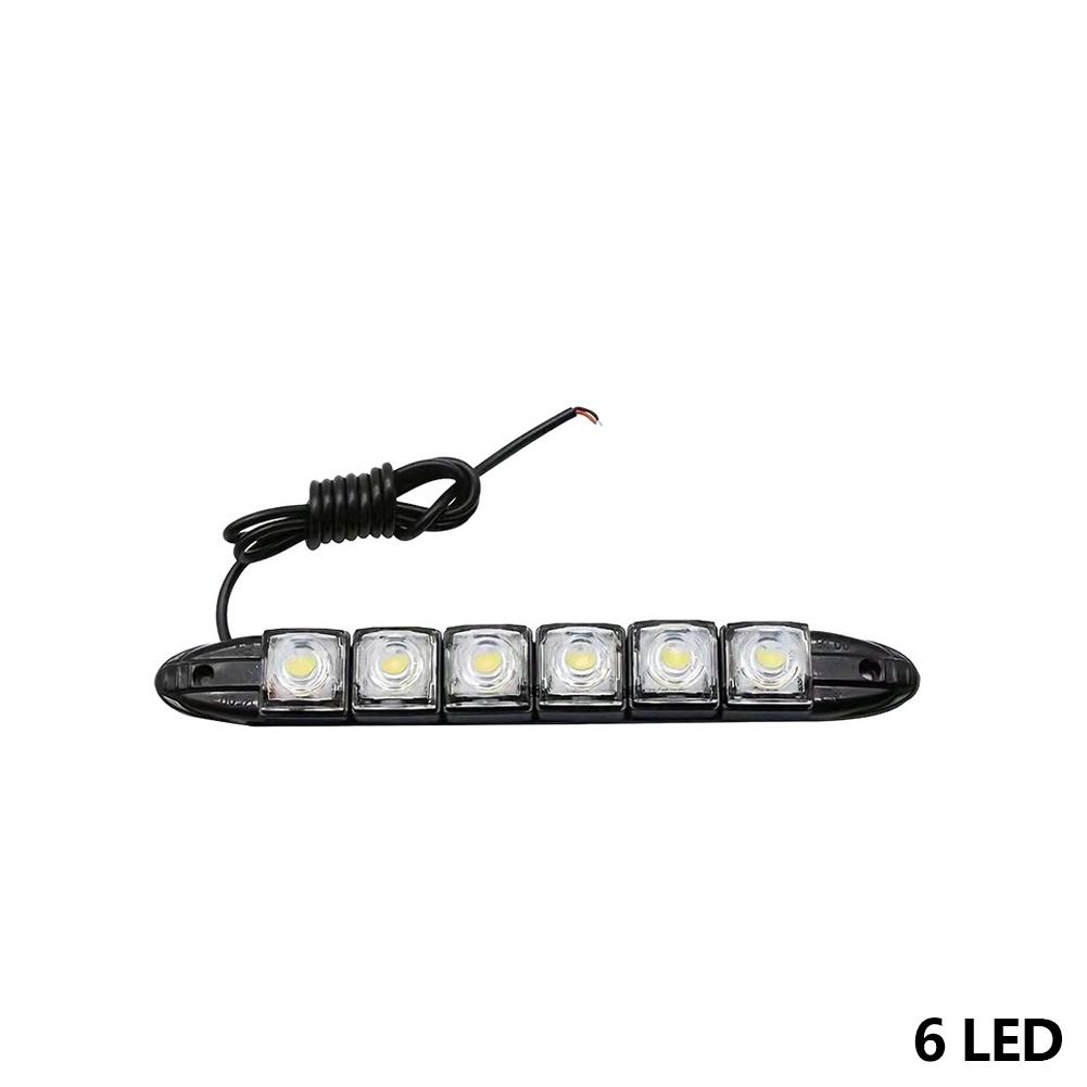 Car Led DRL Daytime Running Light 6/8/9/10/12/16/20LED White Waterproof Driving Fog Bulb Car Styling Lights Auto Truck Lighting