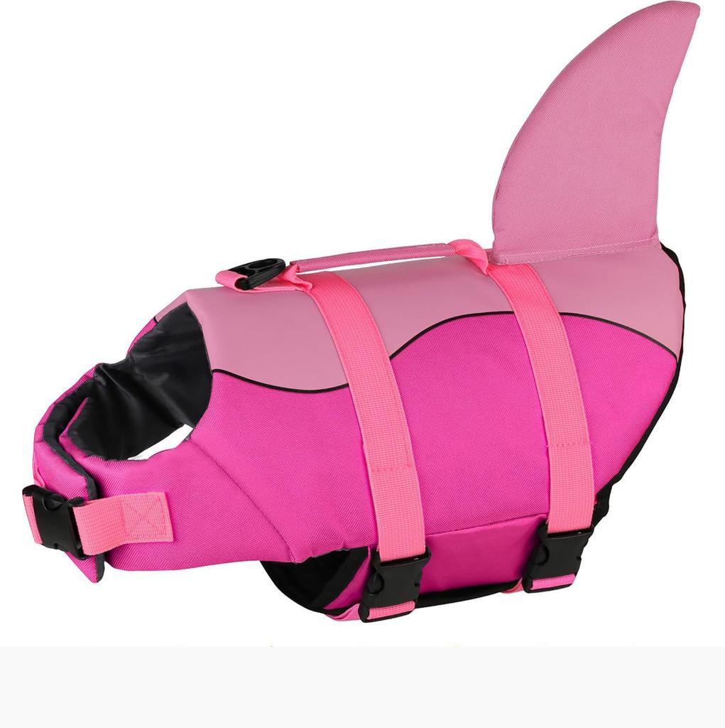 Lifevest for Dogs Super Buoyancy Mermaid Shark Dog Life Jacket for Small Large Dogs Reflective Safe Puppy Swimsuit with Handle