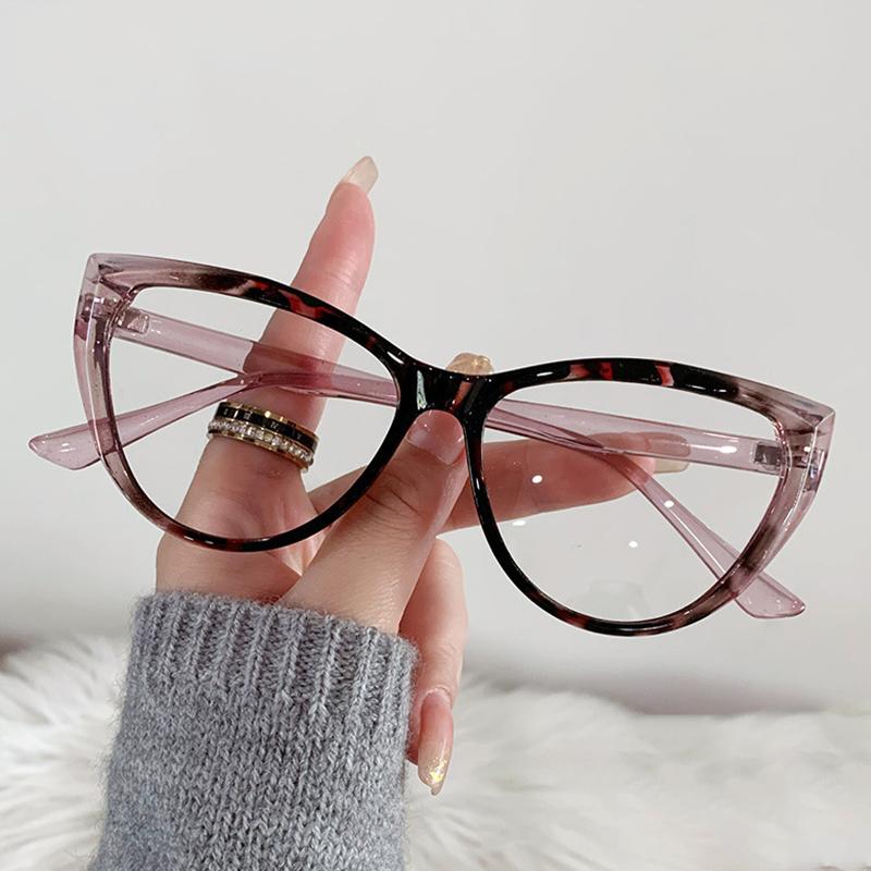 Transparent Cat Eye Computer Glasses Frame Women Men Anti Blue Light Round Eyewear Blocking Optical Spectacle Eyeglasses