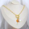 Fun Funny Colorful Dripping Pumpkin Grimace Spider Necklace Personality Hip Halloween Ghost Necklace Vl712