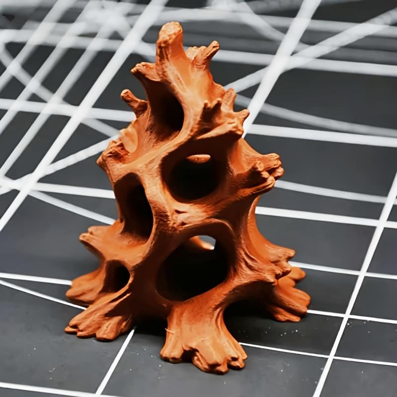 Mehrloch-Treibholz-Aquarium-Dekoration 3D-Druck Treibholz Fischhöhle Aquarium Dekoration Fischversteck zur Zucht Versteckhöhle Dekor