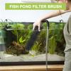 AD23-10PCS Stainless Steel Core Brush Aquarium Filter Fish Tank Clean Tools Brush Pond Biochemical Filter Brush Filter