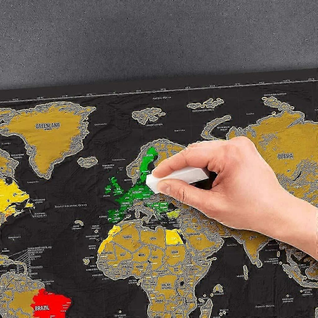 Scratch Map Deluxe Scratch Off World Map World Map Wall Art & World Map Poster Scratch Map Small,zxl