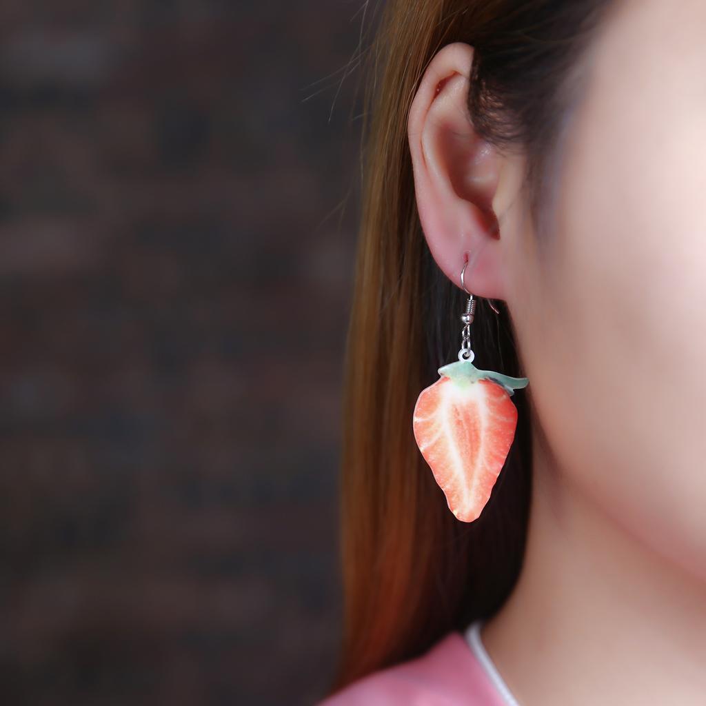 New Fashion Strawberry Cake Earrings For Women Resin Handmade Cute Watermelon Lemon Drop Earring Girl Birthday Ear Jewelry Gifts