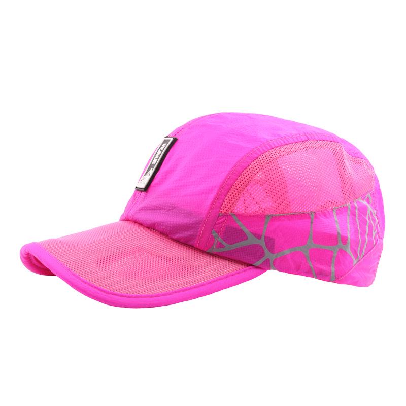 

Летние ультратонкие быстросохнущие кепки для мужчин и женщин, бейсболки, дышащие солнцезащитные козырьки для занятий спортом на открытом воздухе, кепки с большими полями. Adjustable красный