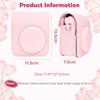 kinokoo Instax Mini 12 Case, Fujifilm Instax Mini 12 Camera Case with Snap Closure and Shoulder Strap (Pink)