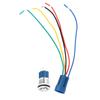 12V 0.6in LED Light Push Button Self Locking Self Reset Waterproof Toggle Switch(Blue Light )