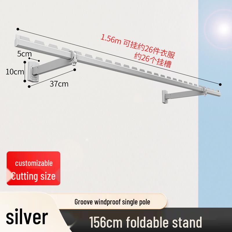 Invisible Wall-Mounted Retractable Clothes Drying Rack for Balcony and Home Use