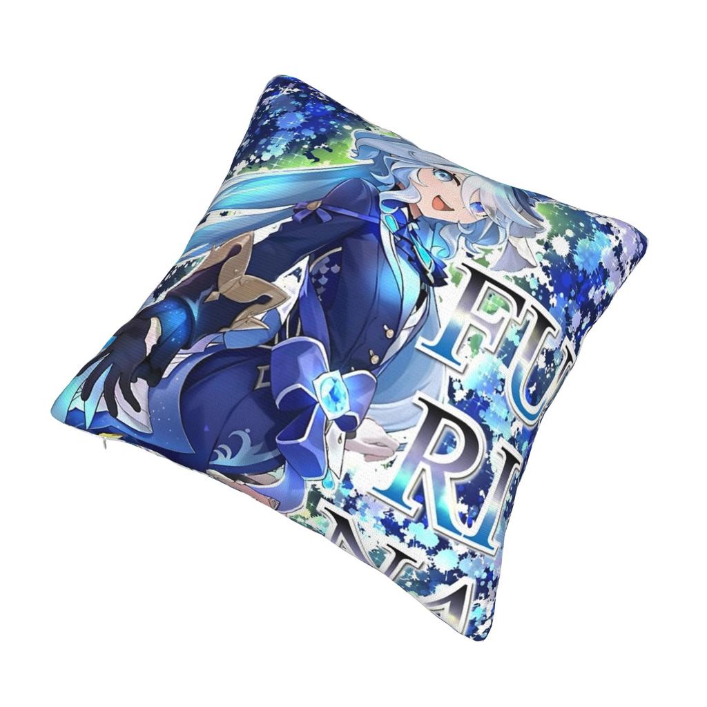 Furina Genshin Impact Waifu Pillowcase Double-Sided Printing Polyester Cushion Cover Decoration Pillow Case Cover Car Square