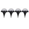 4Pcs Solar Ground Lights Waterproof Color Gradient 8 LEDs Disk Solar Deck Lights for Outdoors