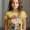 Kids Clothes Children's T-Shirt Girl Short Sleeve Top Cartoon Cat Girls Summer Clothes Child T-Shirt  Children's Clothing