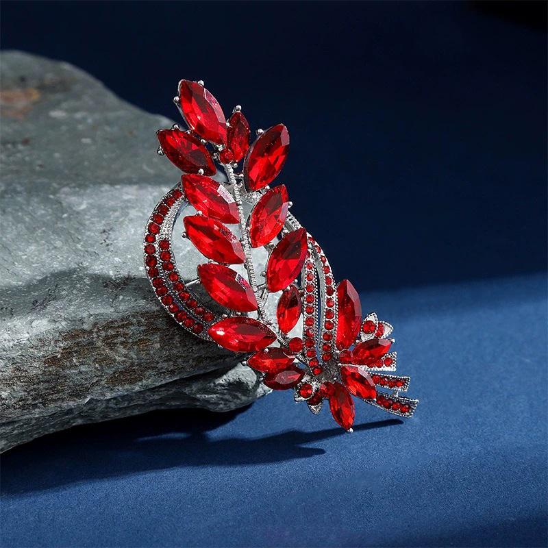 Brosche Damen Hochwertiger Kristallschmuck Retro-Atmosphäre Anzug Corsage Mantelbrosche Geburtstagsgeschenk