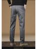 OLA 2025 Men's Non-Iron Cotton Elastic Mid-Waist Straight-Fit Trousers: Simple and Versatile Business Casual Wear