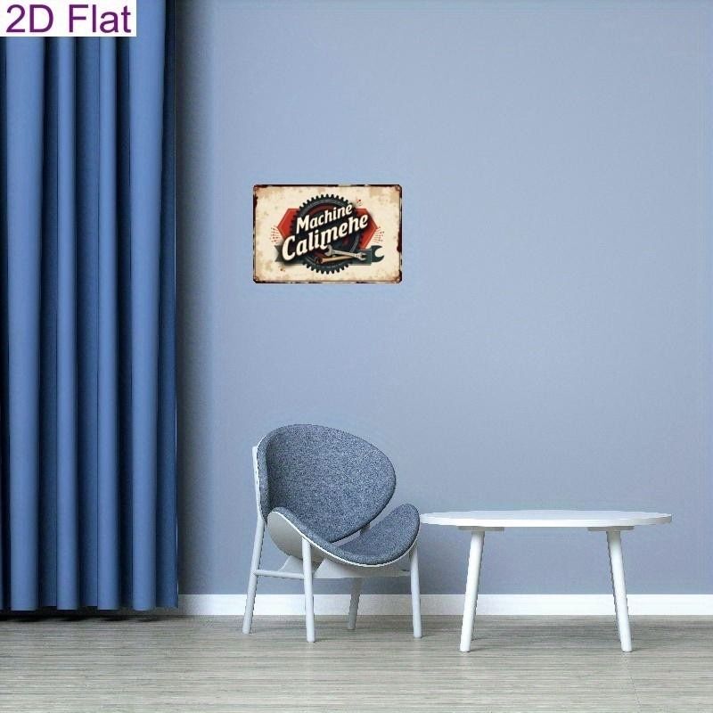 Vintage Garden Tools Metal Painting for Balcony Garage & Garden Decor