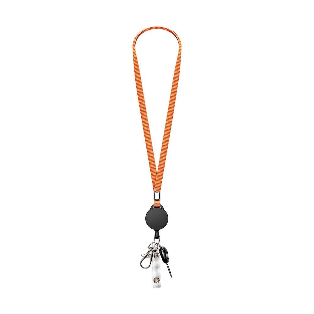 Card ID Hanging Rope Neck Strap Key Chain Badge Reel Retractable Badge Holder Anti-lost Lanyard