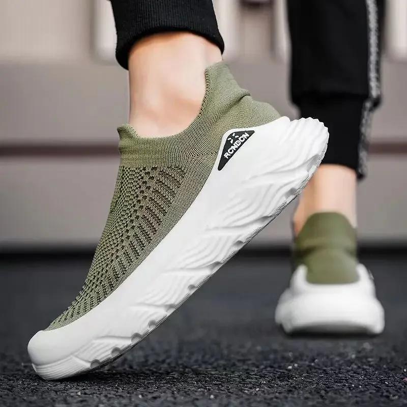 2025 New Men Sneaker Mesh Breathable Sock Shoes Men Outdoor Walking Shoes High Quality Soft Sole Men Running Shoes tenis hombres